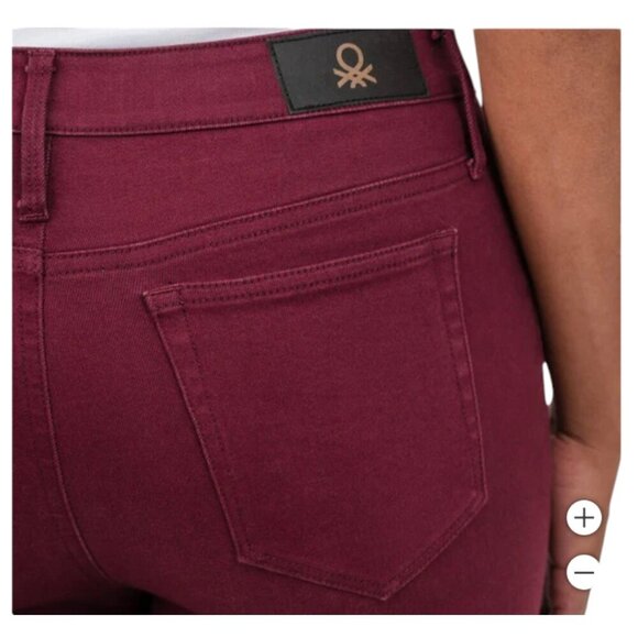 NEW United Colors of Benetton 5-pocket Skinny Pant | Red - Picture 6 of 8